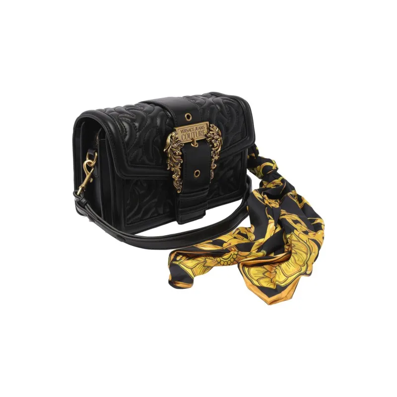 VERSACE JEANS COUTURE Polyester Shoulder Bag, Crossbody Bag Regular Women's Black-1