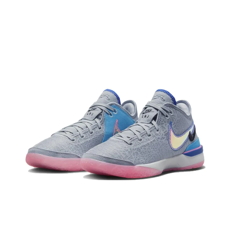 Nike Zoom LeBron Nxxt Gen 'Wolf Grey Pink Spell'-2