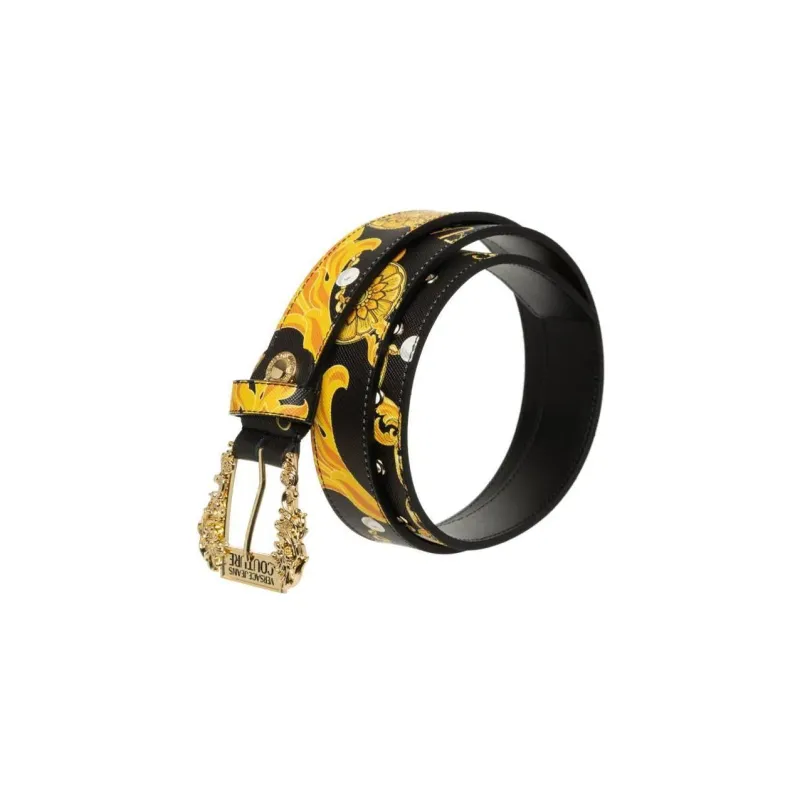 VERSACE JEANS COUTURE Baroque Pattern Printed Buckle Belt-2
