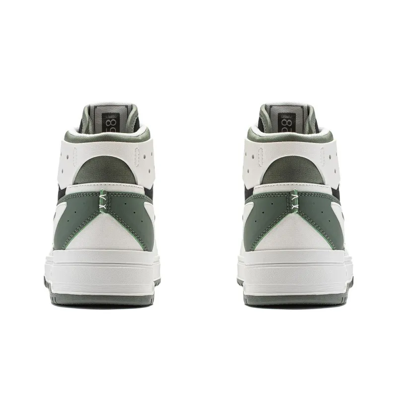 LiNing Yamahara 2.0 Anti Slip Wear Resistant High Top Skateboard Shoes Men's White Green-5