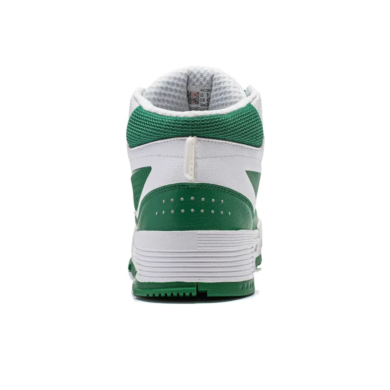 LiNing Mileage Anti Slip Wear Resistant Mid Top Skateboard Shoes Men's White Green-5