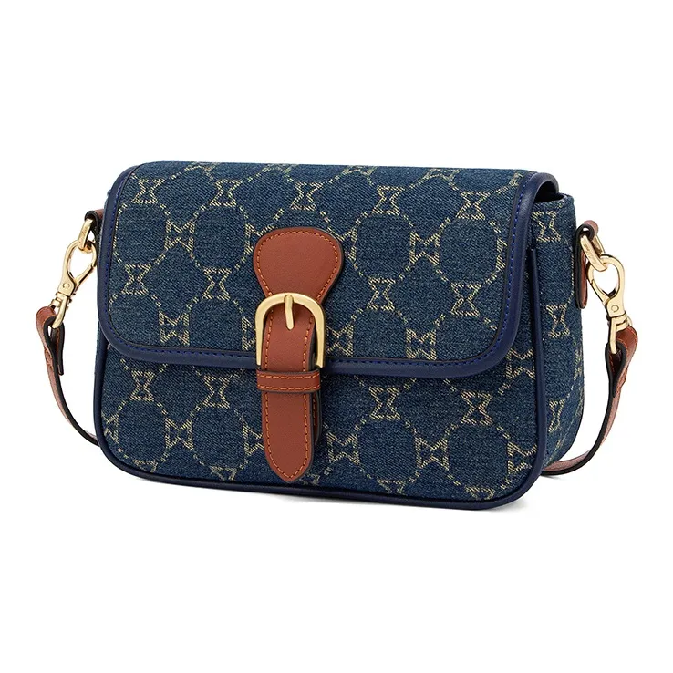 MashaLanti Denim Bags Shoulder Bag, Crossbody Bag Regular Women's Royal Blue-1