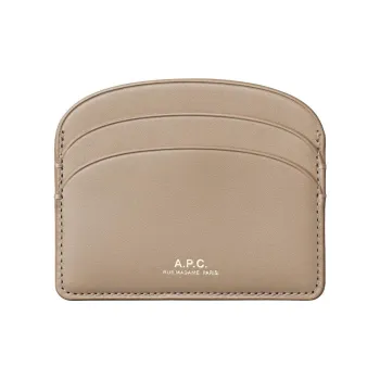 A.P.C Cow Leather Card Holder Women's Khaki