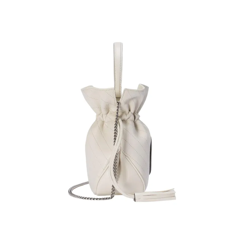 GUCCI Blondie Leather Bucket Bag, Shoulder Bag, Crossbody Bag, Handbag Mini Women's White-3
