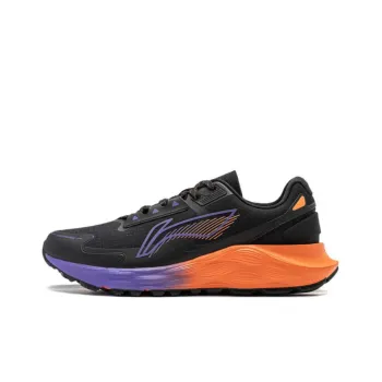 LiNing Yufeng Cushioning Anti Slip And Wear Resistant Low Top Running Shoes Men's Black Orange Purple