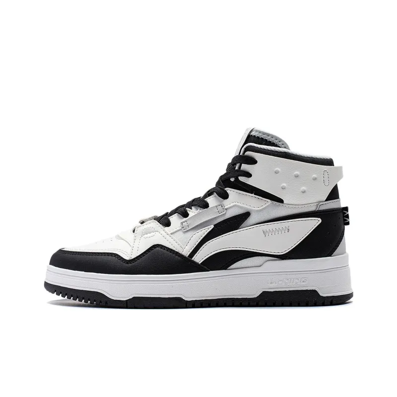 LiNing Yamahara 2.0 Anti Slip Wear Resistant High Top Skateboard Shoes Women's Black White-0