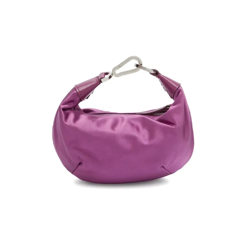 PALM ANGELS Satin Water Dumpling Bag Handbag Mini Women's Purple-1