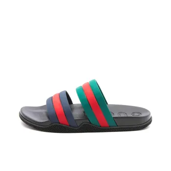 GUCCI Agrado Grg Rubber Slide Black Blue Green Red