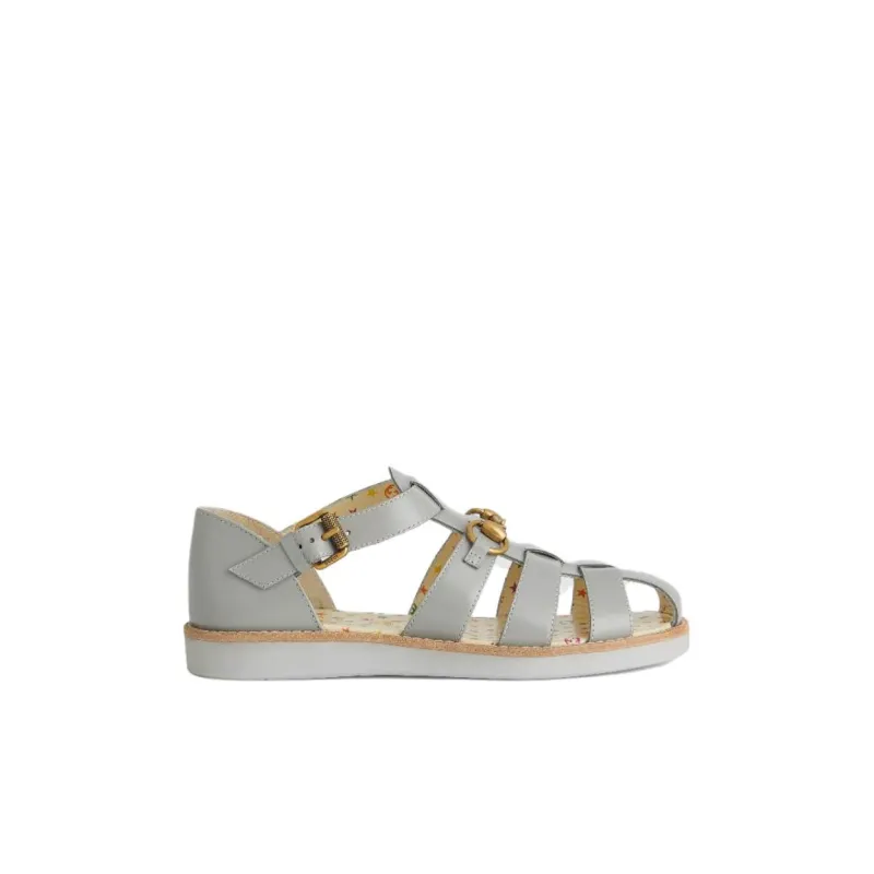 GUCCI Horsebit Children's Sandals Gray Kids'-1