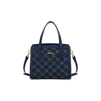 MashaLanti Denim Shoulder Bag Crossbody Bag Handbag Medium Size Women's Royal Blue