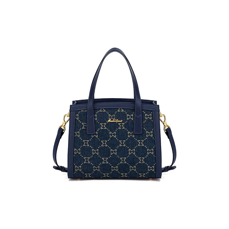 MashaLanti Denim Shoulder Bag Crossbody Bag Handbag Medium Size Women's Royal Blue-0
