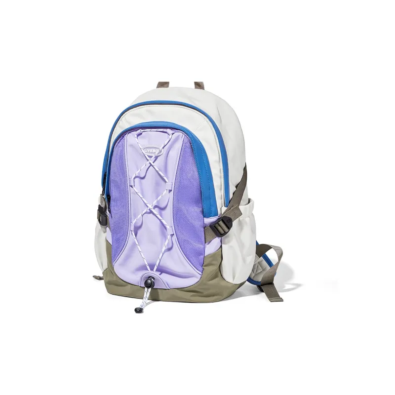 LIVEBOX EN DIRECT Nylon Fabric Backpack Small Size Women's Purple Dopamine Dressing Color Scheme-13
