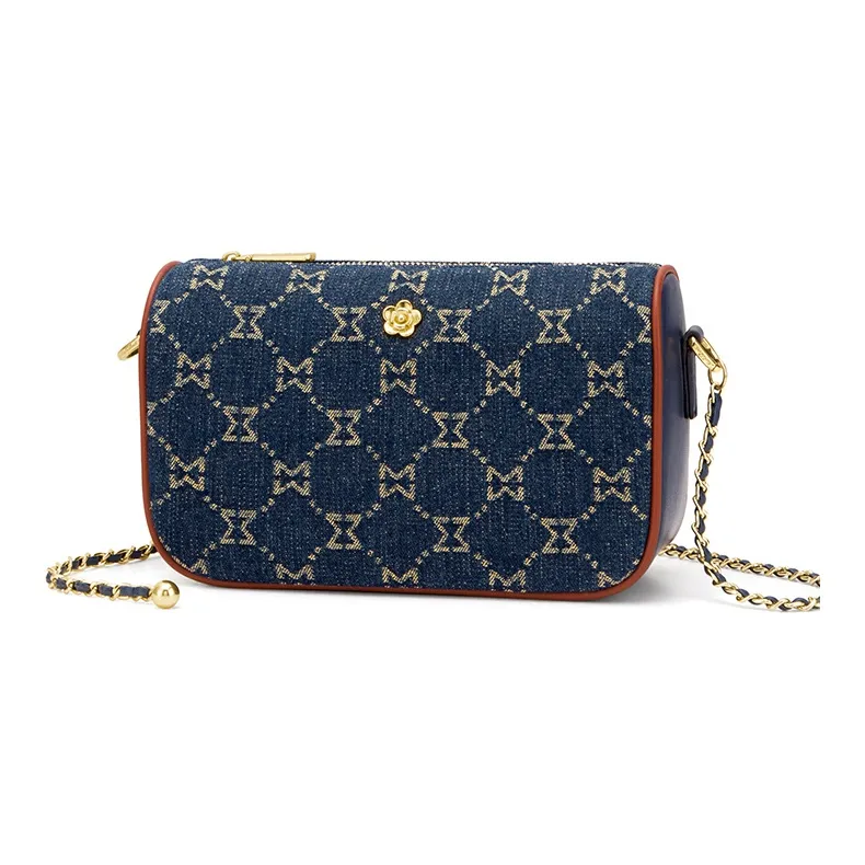 MashaLanti Denim Small Square Bag Shoulder Bag Small Size Women's Royal Blue-1