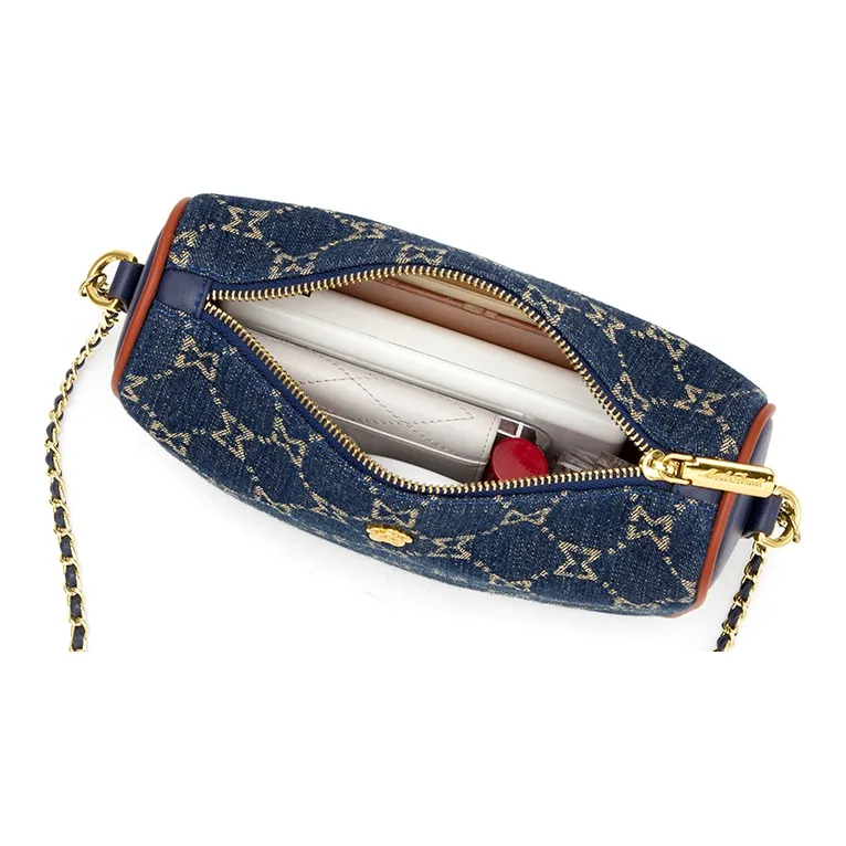 MashaLanti Denim Small Square Bag Shoulder Bag Small Size Women's Royal Blue-5