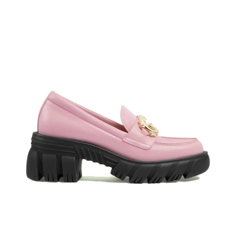 GUCCI Interlocking Platform Shoes Women's Pink-1