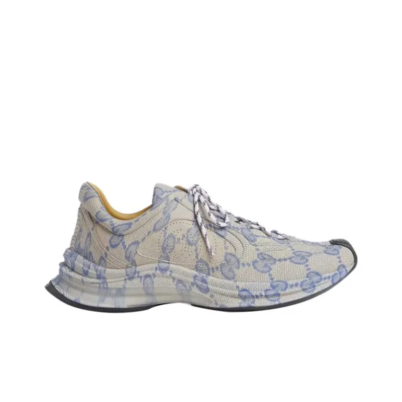 GUCCI Run Sneaker 'Beige Blue Monogram'-1