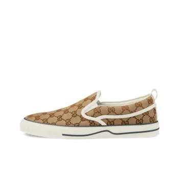 GUCCI Tennis 1977 Slip On 'Beige Ebony' Men's