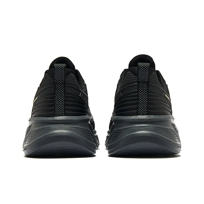 Erke Pursuing Clouds Wear Resistant Slip Resistant Low Top Running Shoes Men's Jet Black-3