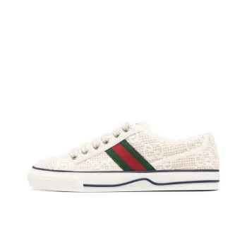GUCCI Tennis 1977 Stylish Skateboarding Shoes Women's Ecru