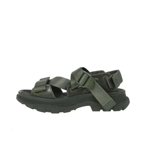 Alexander McQueen Tread Beach Sandals Men Khaki