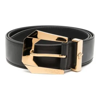VERSACE Studded Medusa Heritage Leather Belt