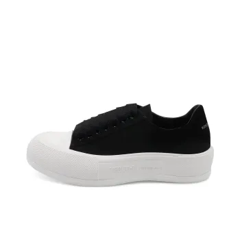 Alexander McQueen Deck Skate Plimsoll Lace Up Black Women's