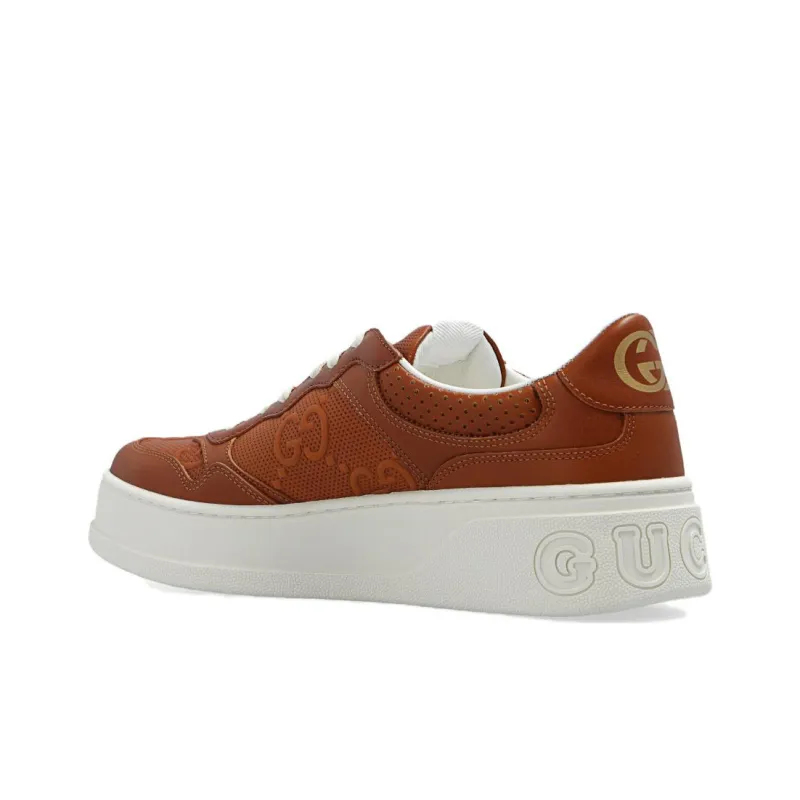 GUCCI Chunky B Stylish Skateboarding Shoes Women's Brown-4