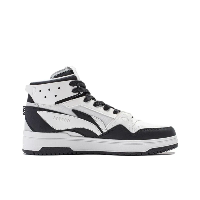 LiNing Yamahara 2.0 Anti Slip Wear Resistant High Top Skateboard Shoes Men's Black White-1