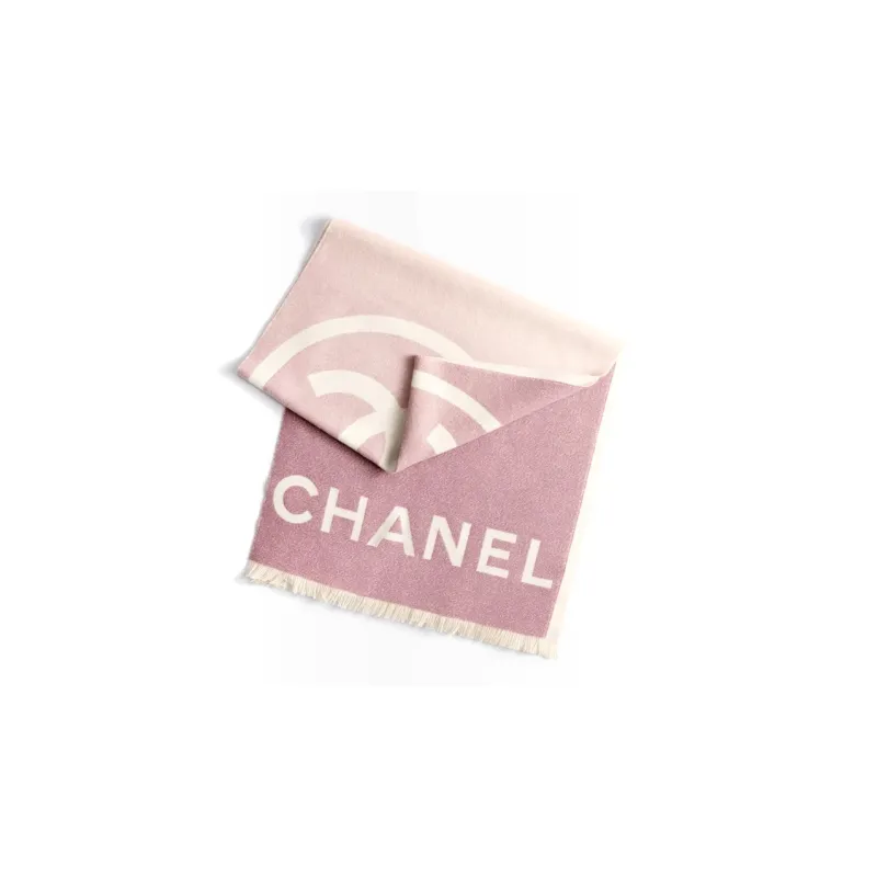 CHANEL Knit Scarves Women's Pink Color Scheme-1