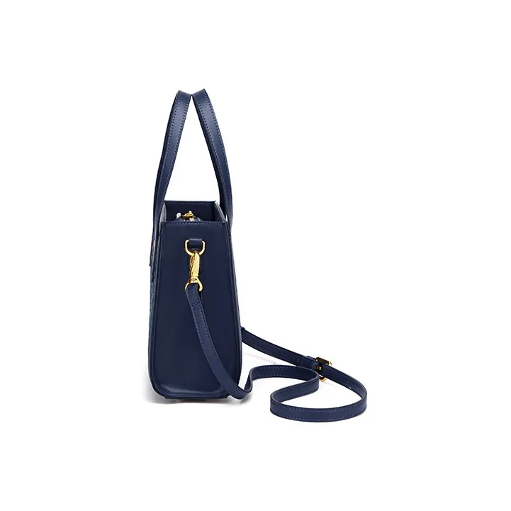 MashaLanti Denim Shoulder Bag Crossbody Bag Handbag Medium Size Women's Royal Blue-2