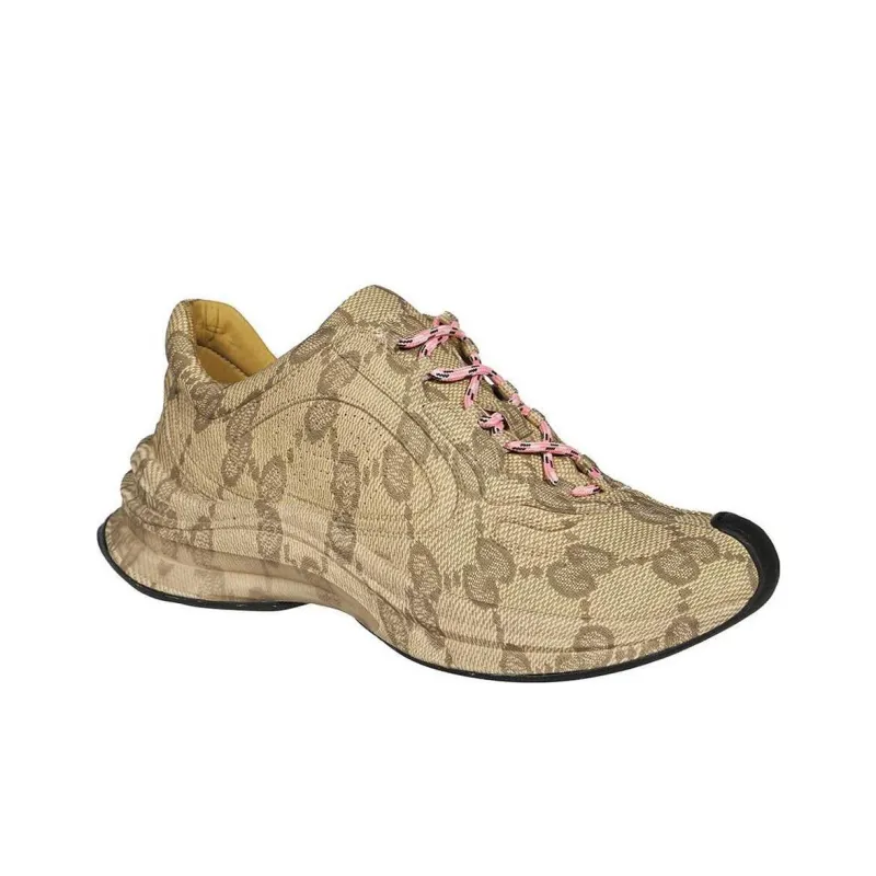 GUCCI Women's Run Sneaker 'Beige Ebony Monogram' Women's-1
