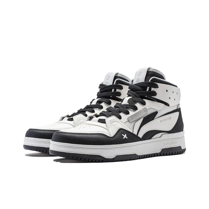LiNing Yamahara 2.0 Anti Slip Wear Resistant High Top Skateboard Shoes Men's Black White-2