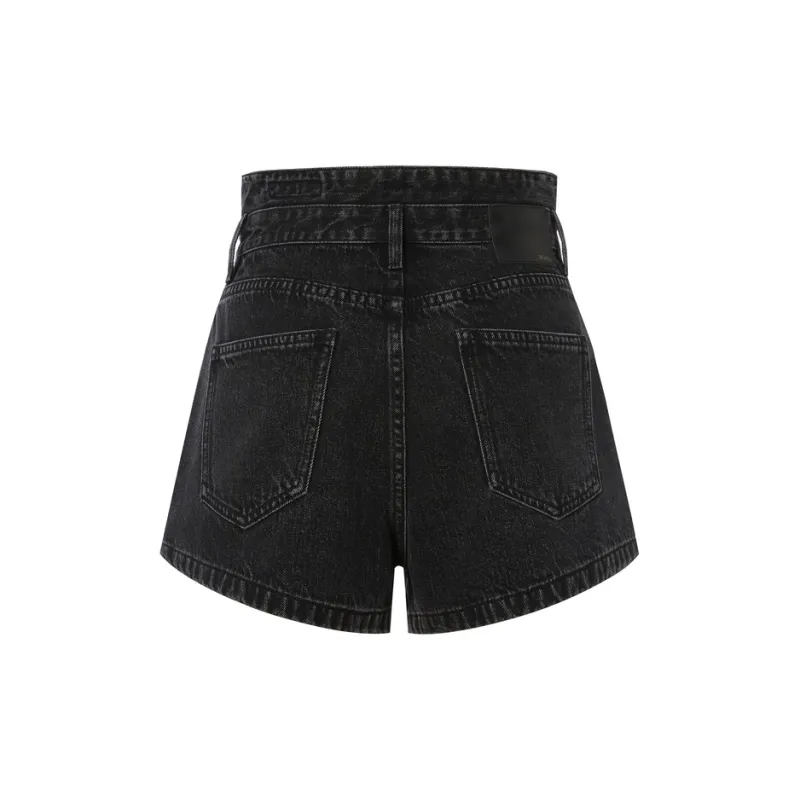 MO&CO Denim Shorts Women's Denim Black-1
