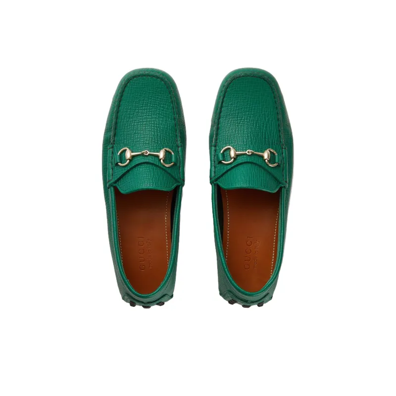 GUCCI Horsebit Casual Shoes Men's Green-2