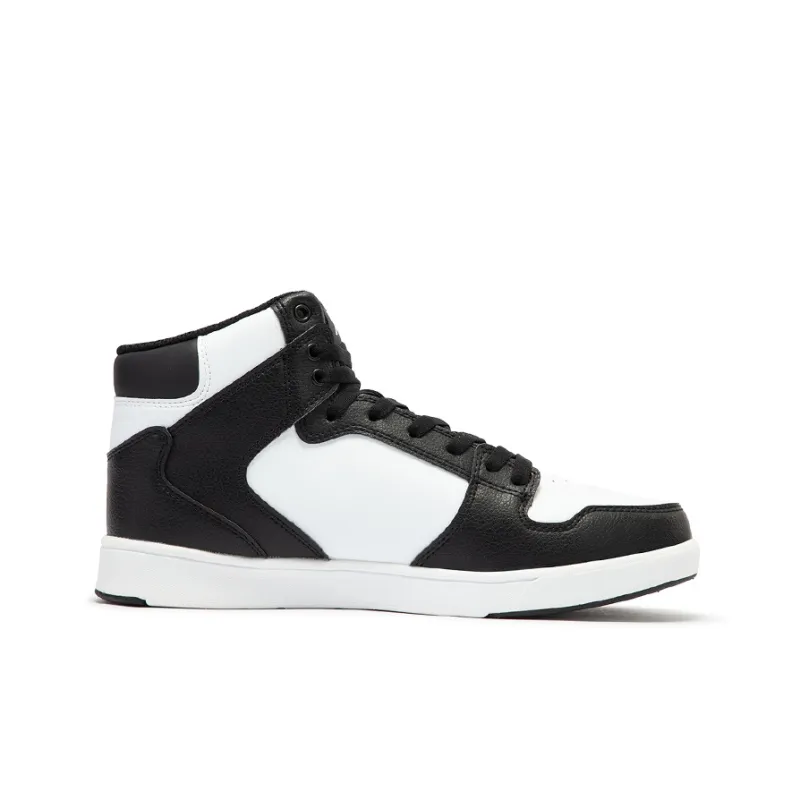 361° Anti Slip Wear Resistant High Top Winter Padded Skateboard Shoes Men's White Black Fleece Lined-1