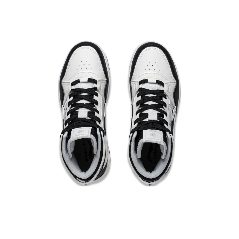 LiNing Yamahara 2.0 Anti Slip Wear Resistant High Top Skateboard Shoes Women's Black White-3