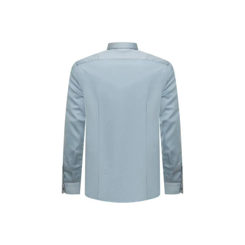 EMPORIO ARMANI Logo Embroidered Buttoned Shirt-1