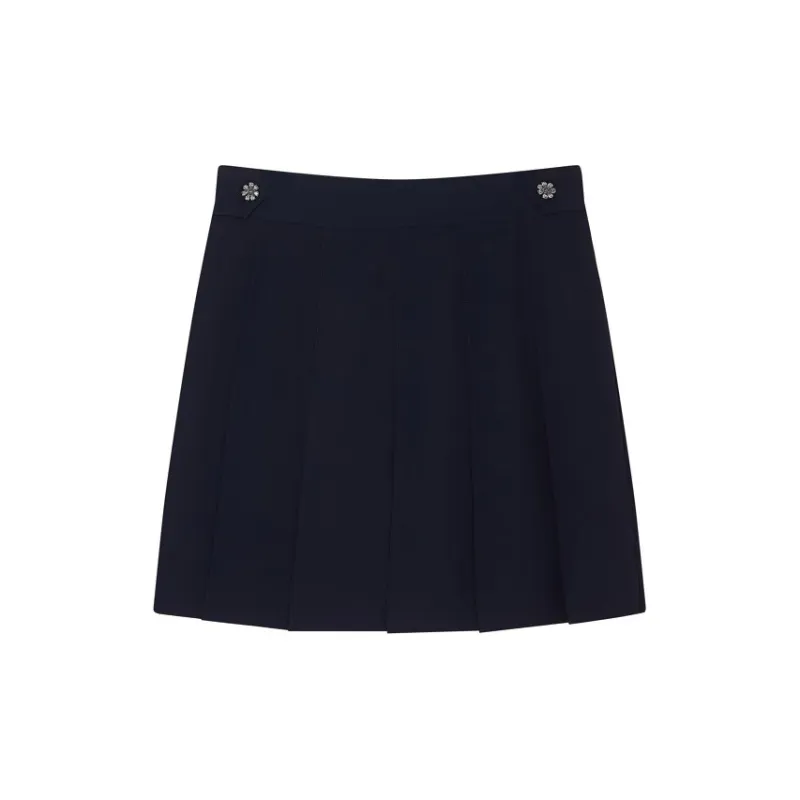 Teenie Weenie Casual Short Skirts Women's Navy Blue-1