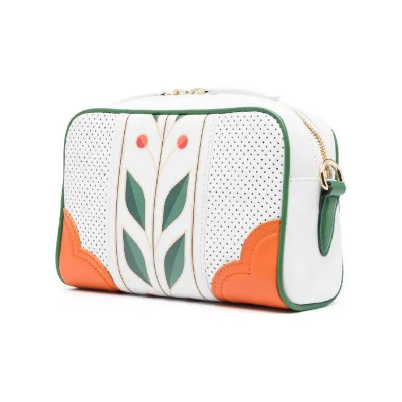 CASABLANCA Calfskin Shoulder Bag Crossbody Bag Men's White-1