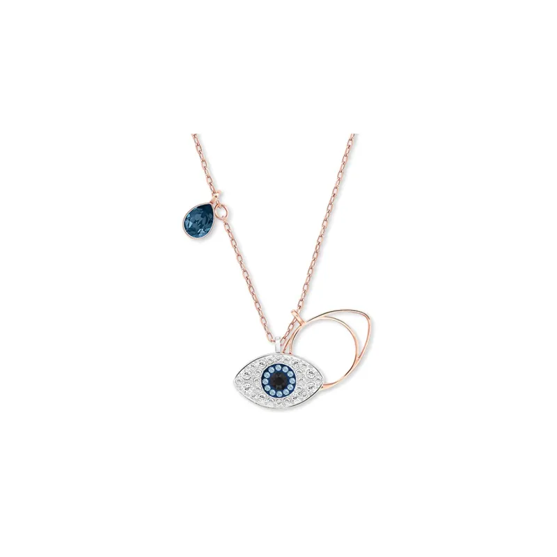 Swarovski Eye Gemstone Pendant Necklace-0
