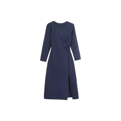 MRR&CO. Long-Sleeved Dresses Women's Navy Blue