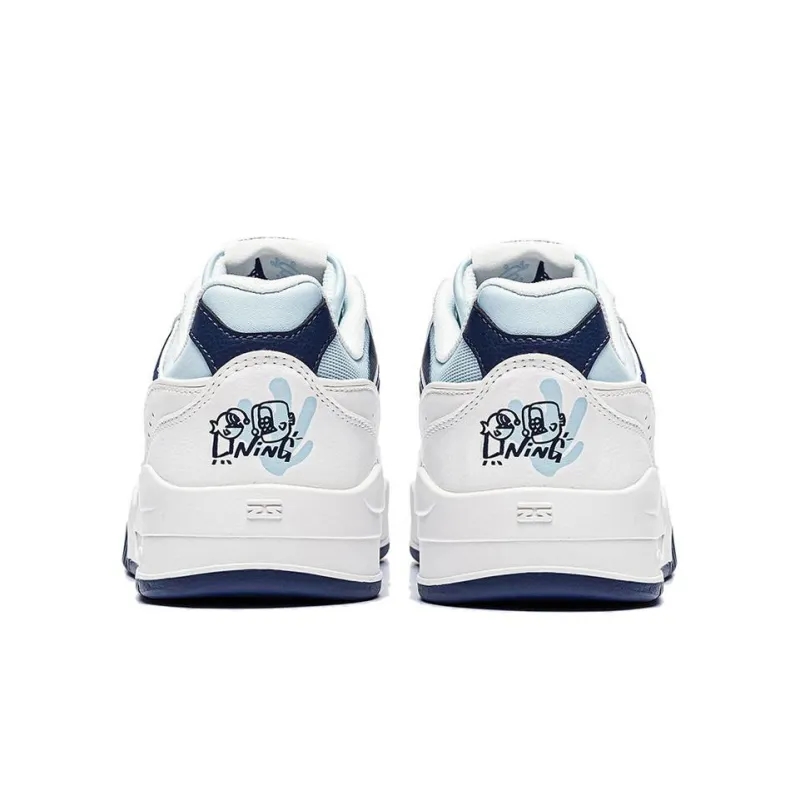 LiNing Yuebai Ocean Durable Breathable Low Top Skateboard Shoes Women's White-3