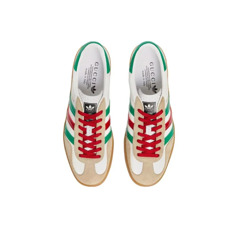 GUCCI Adidas X GUCCI Gazelle 'White Green Red'-3