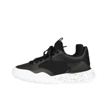 Alexander McQueen Court Tech Leather Sneakers 'Black White'