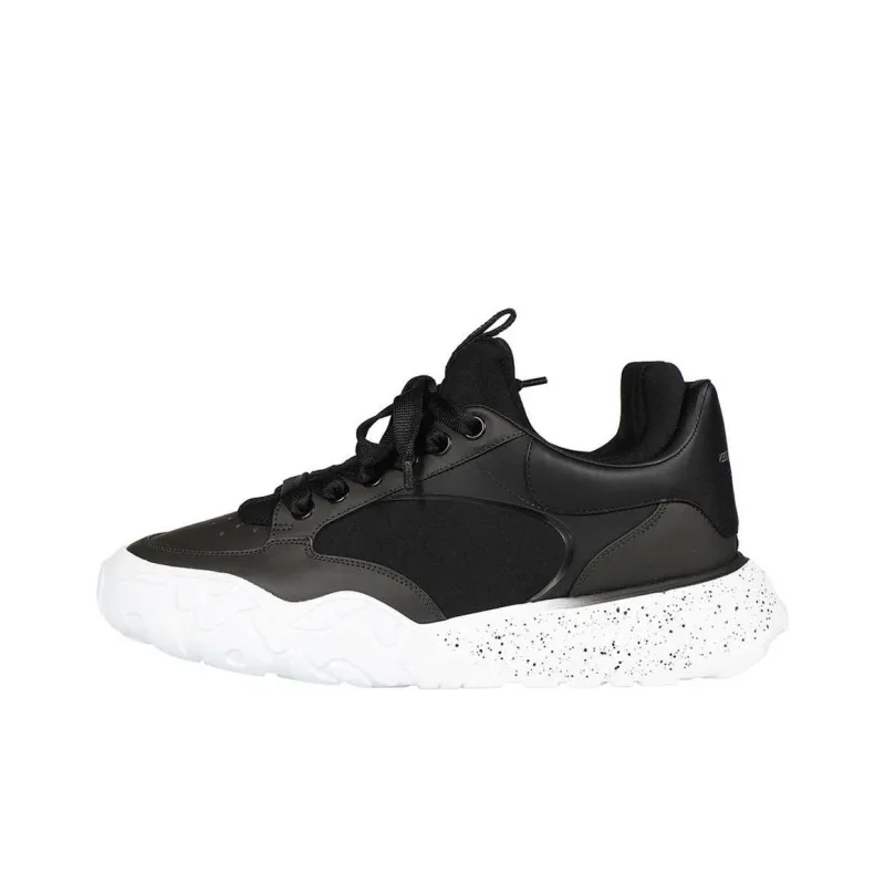 Alexander McQueen Court Tech Leather Sneakers 'Black White'-0