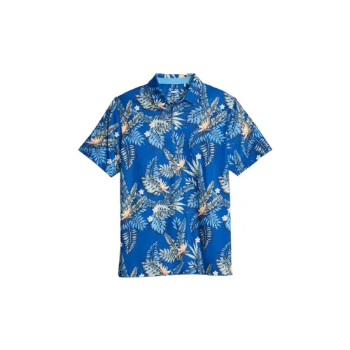 PUMA Cloudspun Aloha Polo Shirts Men Protea Blue