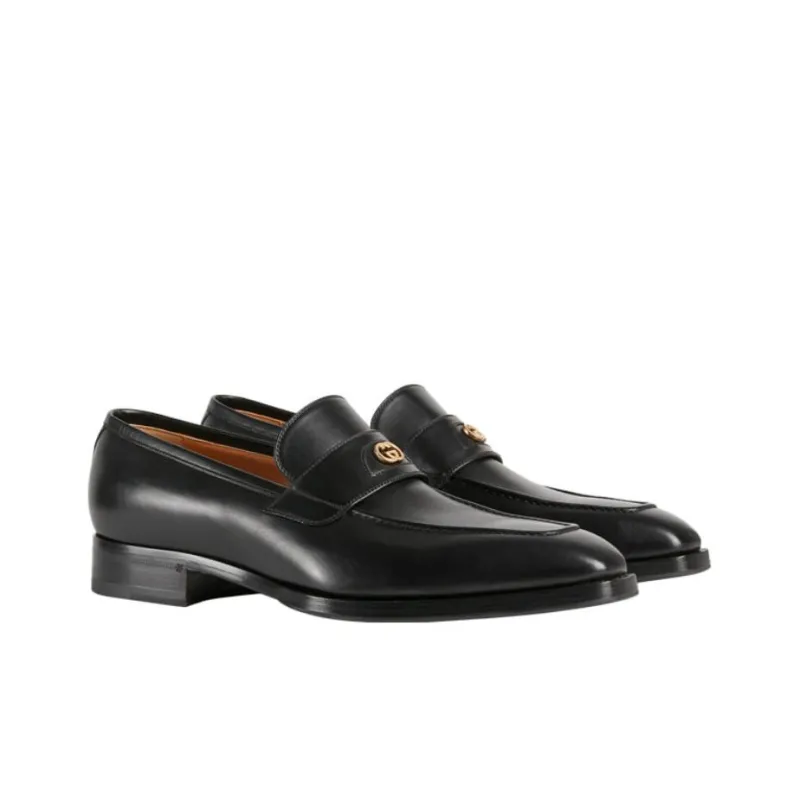 GUCCI Interlocking Jakarta Loafers Black-1