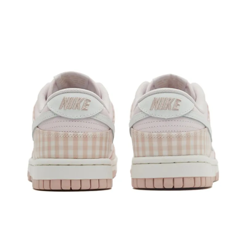 Nike Dunk 'Pink Gingham Plaid' Slip-Resistant Low-Top Skateboard Shoes Women's Pink-3