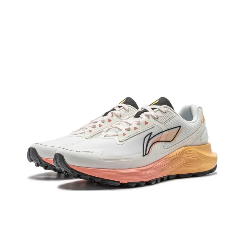 LiNing Yufeng Cushioning Wear Resistant Low Top Running Shoes Women's White-2