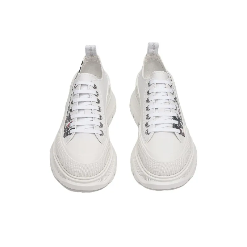 Alexander McQueen Tread Slick Low Lace Up White Grafitti-1